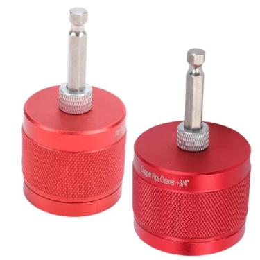 Imagem de Generic Conjunto de Limpador de Tubos de Cobre, Ferramentas de Encanamento de Metal de 1/2 pol. e 3/4 pol. Com Haste Hexagonal de 1/4 para Remover Tinta de Ferrugem de Tubos de