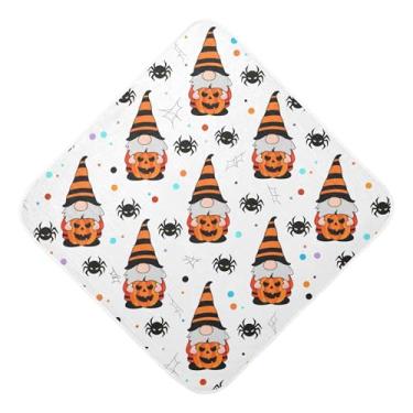 Imagem de Burbuja Gnomos Holding Jack O Lanterns Toalha de Banho para Bebês - Toalha com Capuz de Algodão Musselina Absorvente Macia para Recém-nascidos, Bebês, 89 x 89 cm