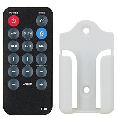 Imagem de Controle remoto de substituição para sistema de home theater iLive REM-IHTB158 IHTB138B IHTB158 IHTB159B IHTB158B 5.1 (com suporte de montagem na parede)