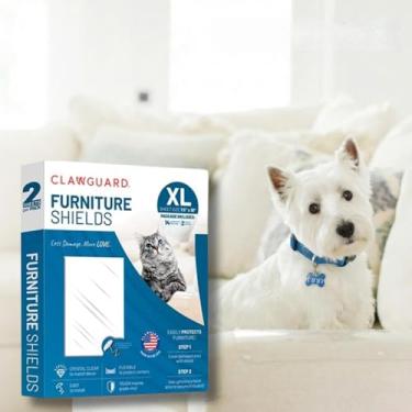 Imagem de CLAWGUARD Marine Grade Furniture Shields The Ultimate Clear Cat Scratch Pads para proteger e cobrir sofá/cadeira/estofados, transparente