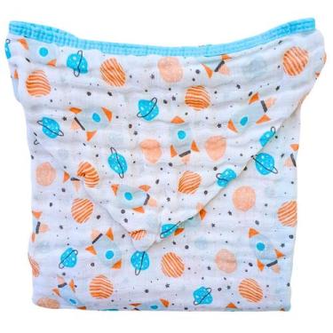 Imagem de Toalha de Banho Infantil com Capuz Soft 100 Algodão Tecido Fralda Dupl