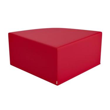 Imagem de Children's Factory Pufe de canto grande, cadeiras infantis mistas, sofás, pufes e cubos de canto, cheio de espuma e resistente à água, assento flexível para sala de aula, vermelho