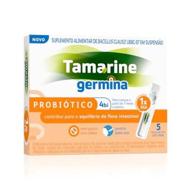 Imagem de Probiótico Germina 4BI Tamarine Sabor Laranja 5 Frascos de 5ml – Suplementação Alimentar – Auxilia na Manutenção do Equilíbrio Digestivo – Sem Açúcar e Sem Glúten – Uso Adulto e Infantil