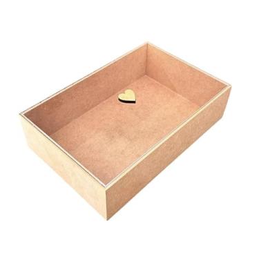 Imagem de Caixa para presente/organizadora em mdf cru 30x20x8 com tampa em acrilico