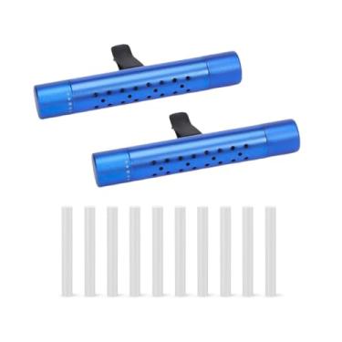 Imagem de Osilly 2 peças de clipe de ventilação difusor de carro, conjunto de aromas de óleo essencial de veículo com 10 bastões de recarga sem cheiro, acessórios de decoração de ambientador de ventilação