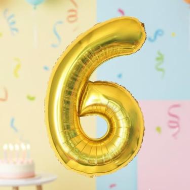 Imagem de 1 peça de balões digitais dourados de 81 cm, decoração de festa de aniversário, globos, artigos de festa de aniversário, adereço para foto, configuração de decoração de cena de aniversário de