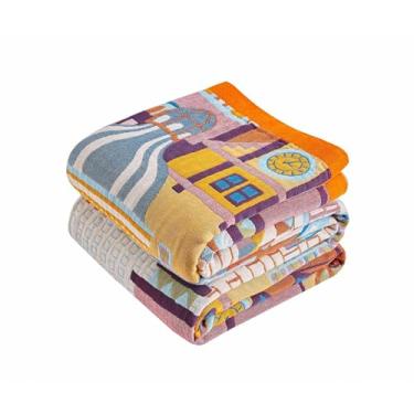 Imagem de Tvqbxp Cobertor Boho 127 x 152 cm, cobertor de outono para cama, colcha de musselina 100% algodão com estampa floral, decoração rústica vintage de casa de fazenda, cobertor de cama reversível para