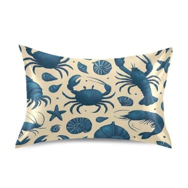 Imagem de Caranguejos Azuis Caranguejos Azuis Frios Fronhas Engraçadas Refrescante Rei Queen Padrão Fronhas Fronhas Fronhas Dormindo Capa King Size 101,6 cm x 50,8 cm
