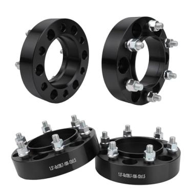 Imagem de Autodevil 6 x 5,5 espaçadores de roda 3,8 cm (6 x 139,7 mm) PCD 106 mm furo do cubo M12x1,5 pinos adaptadores de roda CNC de alumínio 4 peças acessórios de roda de carro peças adequadas para 4Runner