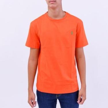 Imagem de Camiseta Ralph Lauren Masculina Básica Laranja Escuro-Masculino
