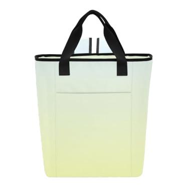 Imagem de Joitme Mochila elegante azul champanhe amarelo gradiente à prova d'água, 36 latas, bolsa de praia leve 35 x 15 x 40 cm