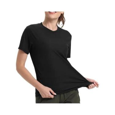 Imagem de Camiseta Esportiva Feminina Ultraleve De Secagem Rápida E Respirável P