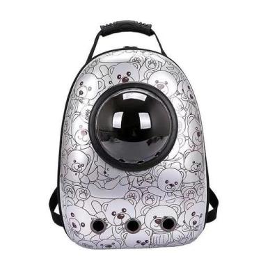 Imagem de Bolsa Mochila Pet Visão Panorâmica Astronauta Cachorro Gato ursinho
