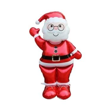 Imagem de Balão De Natal Extra Grande Em Papel Alumínio, Decoração De Papai Noel
