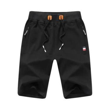 Imagem de Bermudas Casuais Masculinas De Verão Respirável Em Cores Sólidas Moda 