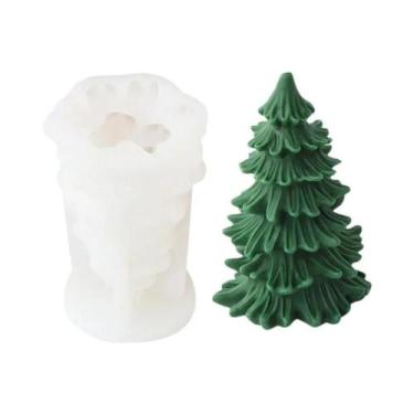 Imagem de Molde De Silicone Em Forma De Árvore De Natal Para Velas Estrela Cedro