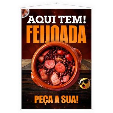 Imagem de Banner Lona Aqui Tem Feijoada Marmitaria Fachada 100x70 - DC Mult-Mídi