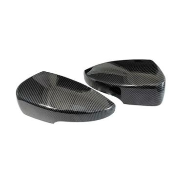 Imagem de Carro substituir espelho retrovisor lateral capa asa tampa exterior porta caso guarnição Compatível com ford kuga escape 2013-2018/focus mk3/eua 2012-2018(Carbon)