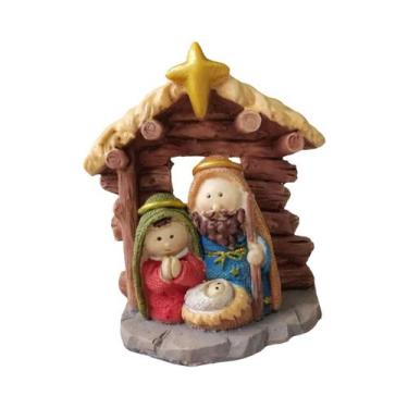 Imagem de Presépio Em Resina Da Sagrada Família, Escultura Do Nascimento De Jesu