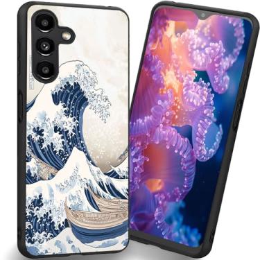 Imagem de RUUHLJLET Projetada para Samsung Galaxy A17 5G de 6,7 polegadas, a capa fosca macia oferece proteção total (ondas japonesas)