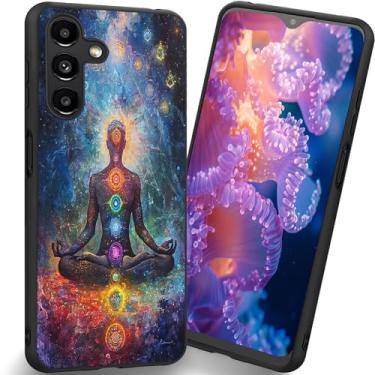 Imagem de RUUHLJLET Projetada para Samsung Galaxy A17 5G de 6,7 polegadas, a capa fosca macia oferece proteção total (meditação dos chakras)