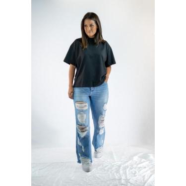 Imagem de Camiseta modelo Max - 100% Algodão Pima - Rebecca Fernandes, Preto, G