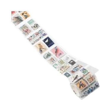 Imagem de Fita Adesiva Decorativa Vintage Natural Washi Tape Com Estampa De Corr