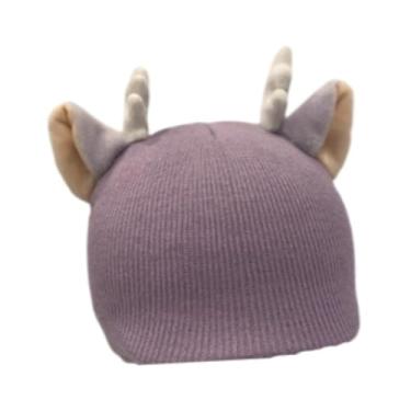 Imagem de Baoblaze Capa para capacete de esqui, acessórios para capacete, gorro de inverno divertido de tricô para skate, Orelhas de Rena Roxas