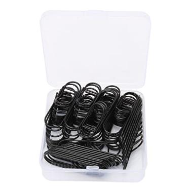 Imagem de Clipes de caneta de metal 66 peças, resistência ao deslizamento, prevenção de ferrugem, suporte de caneta para notebooks, escritório, escola, estudantes, organização de arquivos, (Preta)