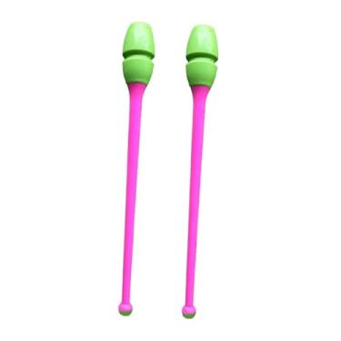 Imagem de Aymzbd 2 Bastões de Ginástica, Equipamento de Fitness, 35 Cm de Comprimento, Aparelho de Treinamento de Borracha para Adultos, Aparelho de Treinamento para G, Style G