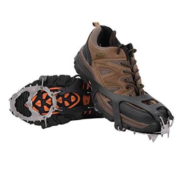 Imagem de SPYMINNPOO Grampos para Sapatos Com Pontas de Gelo para Caminhadas Em de Neve, Material de Borracha Elástica 18 Dentes para Rodovia, cor: como Imagem M/L (L)