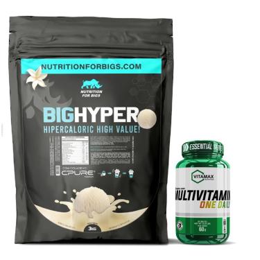 Imagem de Hipercalórico BigHyper Nutrition For Bigs + Pré Treino Posseidon 250g Nutrition For Bigs-Unissex