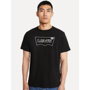 Imagem de Camiseta Levis Masculina Relaxed Center Logo Stripe Preta-Masculino