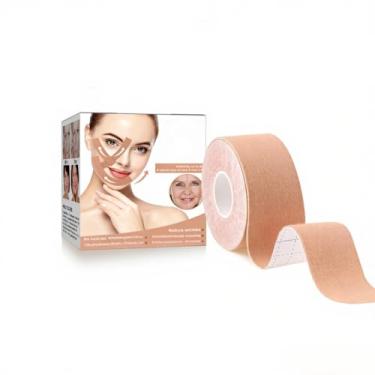 Imagem de Fita de Aperto Miofascial Facial Lifting Parches Anti-Rugas Pescoço Unissex para Apertar a Pele Firmar Levantar Reduzir Inchaços Promover Circulação Sanguínea Aumentar Capacidade Muscular Não Medicado