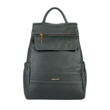 Imagem de Mochila antifurto de couro liso Suelen-Feminino