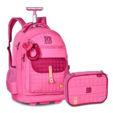 Imagem de Mochila Carrinho com Estojo Box Rebecca Bonbon Kit Escolar Feminino-Feminino