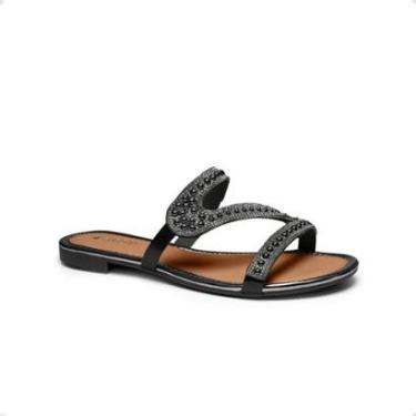 Imagem de Tamanco Feminino Rasteiro Mississipi Preto-Feminino