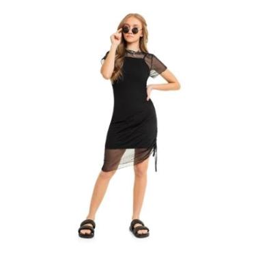 Imagem de Vestido Juvenil com Sobreposição Gloss-Feminino