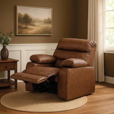 Imagem de Poltrona do Papai Reclinável Retrátil Naaman Sintético PU K01 - D'Ross