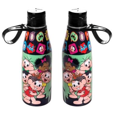 Imagem de Kit 2 Garrafas Abre fácil Turma da Mônica 530ml Estampa - Plasútil, Ga
