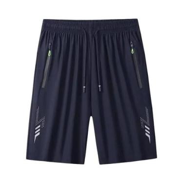 Imagem de Bermudas Esportivas Masculinas De Verão Pretas E Cinzas Casuais Para C