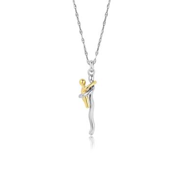 Imagem de Roe Dolph Colar de abraço para mulheres, colar de dia dos namorados, presentes significativos de dia dos namorados para ela, esposa, marido, filha, Metal, Sem Pedra Preciosa