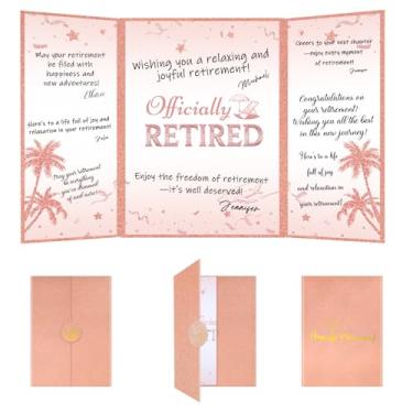 Imagem de Thboxes Decorações de festa de aposentadoria, livro de visitas feliz aposentadoria alternativo grande cartão de assinatura cartão de assinatura para aposentadoria festa aposentadoria presentes para