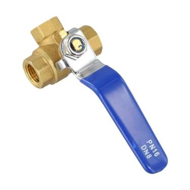 Imagem de 3-Way Brass Ball Valve Water and Oil - Manual Lever Operation with Internal Thread Connection, Fixed Ball Structure, Ideal Various Applications (DN25 Type)(DN8 L type)