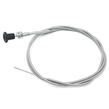 Imagem de GEARLINTON Cabo de estrangulamento universal rotativo 237, cabo de controle push pull, 153 cm interno e conduíte de 152 cm (viagem de 2-3/10.2 cm) com cobertura externa para cortadores de grama e