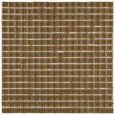 Imagem de Kit 1m² Pastilha de Vidro Cristal 30cm X 30cm Bege