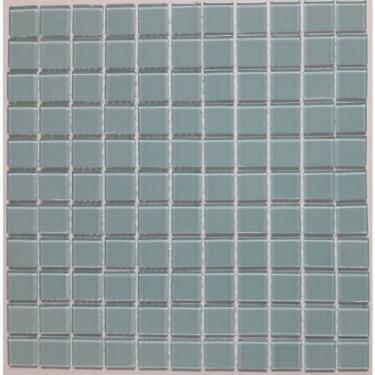 Imagem de Kit 1m² Pastilha de Vidro e Cristal 30cm X 30cm Azul Claro