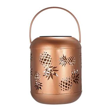 Imagem de Generic Iluminação externa LED movida a energia solar luz de gramado design pinho escavado decoração paisagem lâmpada para pátio jardim pátio caminho