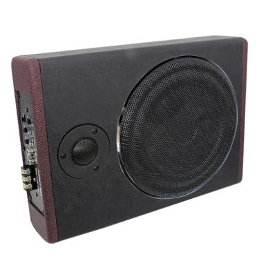 Imagem de Generic Kit de alto-falante subwoofer de 25 cm 800 W para carro fino sob o assento subwoofer de alta potência com função BT aguda amplificador de potência integrado para carro, caminhão, SUV, RV