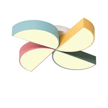 Imagem de Luminária de teto infantil com desenho de moinho de vento em ferro forjado, criativa e simples, com proteção para os olhos, para quarto, sala de estar ou escritório.